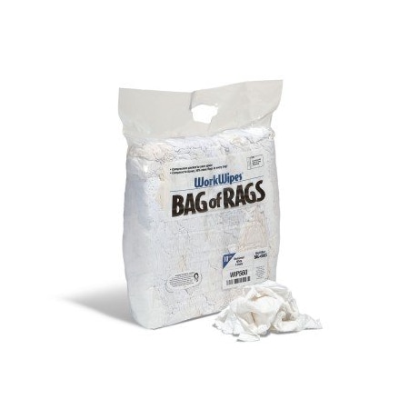 Workwipes Reclaimed White T-Shirt in Bag 1 bag WIP560